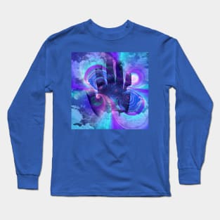 Swirling lines and palm Long Sleeve T-Shirt